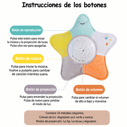 Magic Plush Toy with Light and White Noise for Sleeping